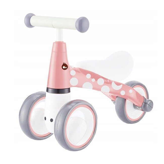 Tricicleta pentru copii EcoToys, model Flamingo, capacitate 20kg, culoare roz
